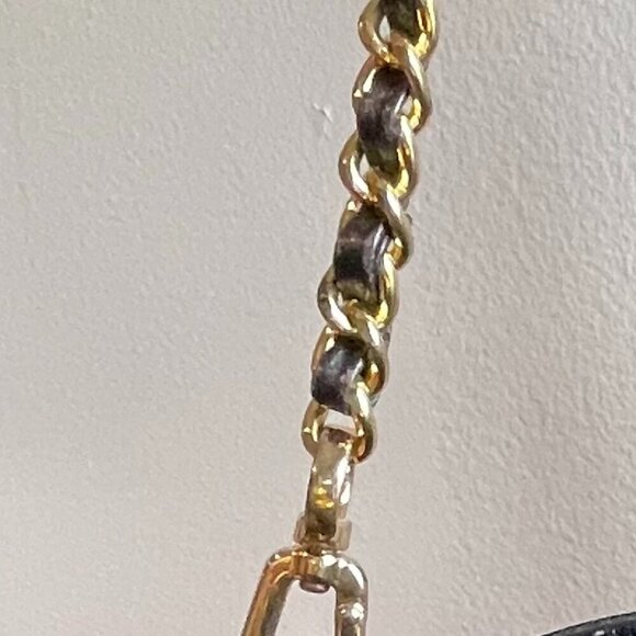 Tory Burch Whipstitch Pebbled Leather Foldover Crossbody Bag - Black - Preowned - Picture 6 of 8